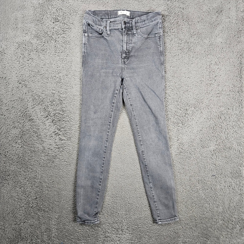 Madewell 10 High-Rise Skinny Jeans Gray Wash Size 29 Womens Stretch Denim